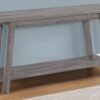 TV Stand, Console, Media Entertainment Center, Storage Shelves, Contemporary & Modern - Gray - Image 2