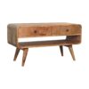 Reverse Curve Media Unit - Oak - Image 2
