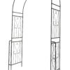 Metal Garden Arch Garden Arbor Trellis Climbing Plants Support Rose Arch Outdoor Arch - Black - Image 8