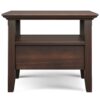 Acadian - Narrow Side Table With Drawer - Brown - Image 4