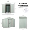 Ry-Sdyx56-W Outdoor Metal Storage Shed - White - Image 3