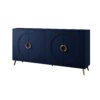 Modern Lacquered 4 Door Wooden Cabinet Sideboard Buffet Server Cabinet Storage Cabinet, For Living Room, Entryway, Hallway, Office, Kitchen And Dining Room - Navy Blue - Image 10