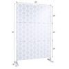 Outdoor & Indoor Privacy Screen Metal Privacy Screen, Freestanding Decorative Privacy Screen For Deck Balcony, Privacy Fence Panels - White - Image 3