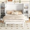 Queen Size Murphy Bed With Shelves, Drawers And USB Ports - White - Image 14