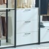 Fiona - Freestanding Walk In Wood Closet System, Metal Frame Melamine - White - Image 7