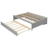 Versatile Full Bed With Trundle, Under Bed Storage Box And Nightstand - Gray - Image 17