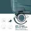 Expandable Hardshell Suitcase Double Spinner Wheels Pp Luggage Sets Lightweight Durable Suitcase With Tsa Lock, 3 Piece Set (20/24/28) - Green - Image 10