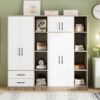 6 Door Wardrobe With Shelves And Drawers - Natural - Image 7