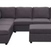 Cassia - Modular Sectional Sofa With Ottoman - Dark Gray - Image 2