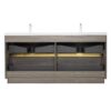 Freestanding Bathroom Vanity With Sink, Bathroom Storage Vanity Cabinet With Stone Resin Countertop And Soft Close Drawers - Ash Gray - Image 14