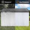 10'x12' Garden Sheds Outdoor Storage Sheds - White / Gray - Image 3
