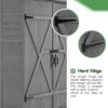 Outdoor Storage Shed With Lockable Door, Wooden Tool Storage Shed With Detachable Shelves & Pitch Roof - Gray - Image 4