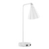 Pix - Contemporary Task Lamp Built In USB Port - Glossy White / Chrome - Image 4