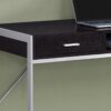 Computer Desk For Home Office, Storage Drawers, Contemporary & Modern - Espresso - Image 2