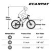 A2660 Mountain Bike 26" Wheels, 21 Speed Full Suspension Mens Womens Trail Commuter City Mountain Bike, Carbon Steel Frame Disc Brakes Thumb Shifter Front Fork Rear Shock Absorber Bicycles - Gray - Image 6