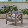 Brava - Modern Club Chair With Water Resistant Cushions - Gray - Image 5