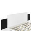 Queen Size Floating Platform Bed, With LED Lights, Bedside Nightstand - White - Image 7
