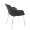 Daniella - Contemporary Dining Chair (Set of 2) - Chrome / Black - Image 4