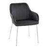 Daniella - Contemporary Dining Chair (Set of 2) - Chrome / Black - Image 2
