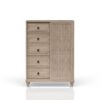 Queen Canopy Bedroom Set With A 2 Drawer Nightstand A Modern Dresser With Poster Mirror And A Door Chest - Sand - Image 21