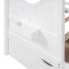 Twin Size House Bed With 2 Drawers, Kids Bed With Storage Shelf - White - Image 10