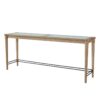 Glass Console Table With 3 Stools - Frosted - Image 5