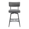 Retro Swivel Counter Stools (Set of 2) Counter Stools With Iron Frame, Sponge Cushion, Footrest, Suitable For Kitchen - Gray - Image 6