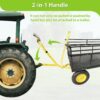 Steel Garden Cart, Heavy Duty 1400 Lbs Capacity, With Removable Mesh Sides To Convert Into Flatbed, Utility Metal Wagon With 2-In-1 Handle And 16 In Tires, Perfect For Garden, Farm, Yard - Black - Image 7