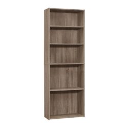 Bookshelf, Bookcase, 6 Tier, For Office, Transitional - Taupe