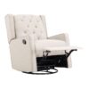 Milah - Gliding Swivel Recliner Tufted Latte - Light Coffee - Image 3
