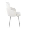 Dahlia - Contemporary Dining Chair (Set of 2) - Chrome / Cream - Image 3