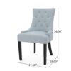 Cheney - Contemporary Dining Chair Set With Tufted Design And Wood Legs - Light Blue - Image 3