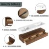 Modern Wall Mounted Bathroom Vanity With Dual Resin Sink And Soft Close Drawers - Brown Ebony - Image 11