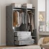 Open Wardrobe Storage For Bedroom - Gray - Image 21