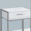 Accent Side Table, Storage Drawer, Contemporary & Modern - White - Image 2
