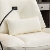 270 Swivel Glider Recliner Chair, Power Recliner Rocking Chair, USB Port Charge For Nursery Chair With Atmosphere Lamp For Living Room Bedroom Apartment - White - Image 20
