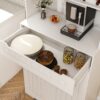 Modern Farmhouse Buffet Cabinet With Hutch Kitchen Storage Sideboard With Drawers & Barn Doors - White - Image 11