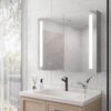 36" X 30" Medicine Cabinet With LED Vanity Mirror, Anti-Fog, Dimmable, Recessed Or Surface Mount, Aluminum 3000K~6000K Lighted Double Door Bathroom Cabinet With Touch Switch - Silver - Image 9