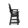 Adirondack Style Counter Chair Stylish HDPE Poly Lumber For Dining, Patio, And Garden Comfort - Black - Image 3