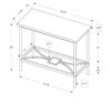Accent Side Table, Narrow, Small, 2 Tier, Marble Look Contemporary & Modern - Black - Image 4