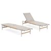 Hargrove - Outdoor Patio Aluminum Chaise Lounge (Set of 2) - Natural / Silver - Image 4