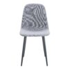 (Set of 4) Fabric Back And Metal Combined Spoon Chairs Perfectly Matching Minimalist And Scandinavian Style Homes - Gray / Black - Image 10
