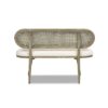 Havana - Cane Upholstered Bench Settee - Ivory White - Image 2