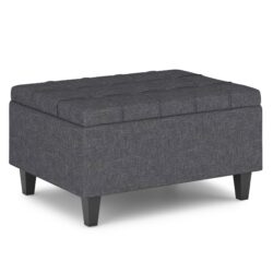 Harrison - Small Coffee Table Storage Ottoman - Slate Gray