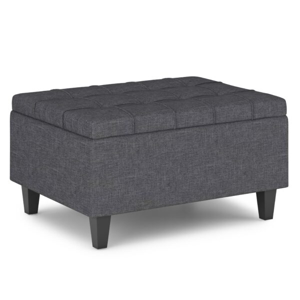 Harrison - Small Coffee Table Storage Ottoman - Slate Gray