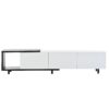 Modern Stylish Extendabletv Stand TV Cabinet For 80" TV - Black / White - Image 5
