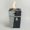 20" Propane Gas Fire Pit Table, 50000 Btu Square Concrete Fire Pit For Outside Patio Deck Garden Backyard - Light Gray Blue - Image 4