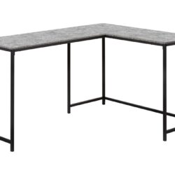 Computer Desk, Home Office, Corner, L Shape, Laptop, Contemporary & Modern - Gray
