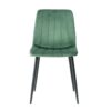 Indoor Velvet Dining Chair, Modern Kitchen Dining Chair With Cushion Back, Upholstered Side Chair With Black Coated Metal Legs, Family Kitchen Dining Room And Living Room (Set of 4) - Green - Image 5