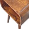 Mini Curved Open Bedside Table - Brown - Image 8